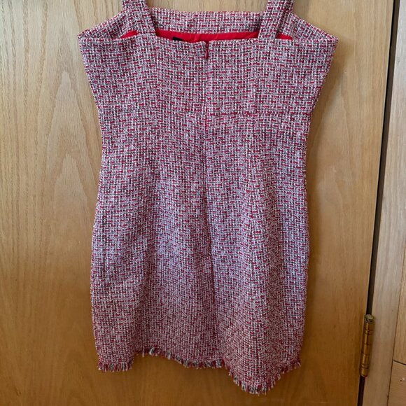 NWOT Forever 21 Pink-Red Tweed Double-Breasted Mini Dress - Picture 5 of 8